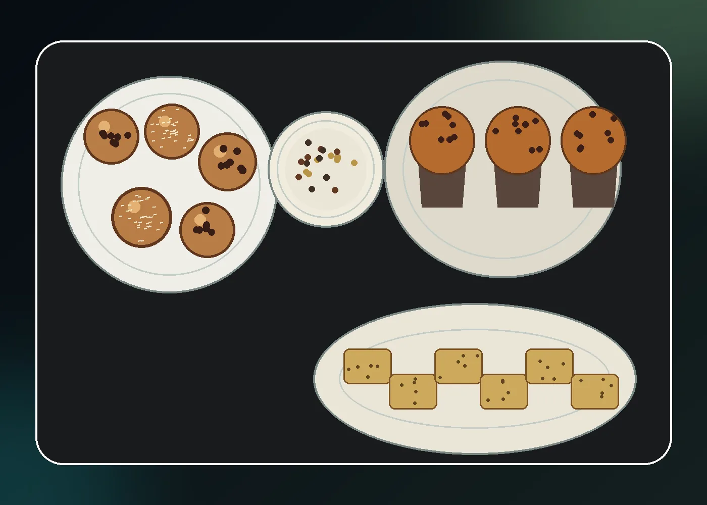 Assorted keto protein snacks on a dark serving board