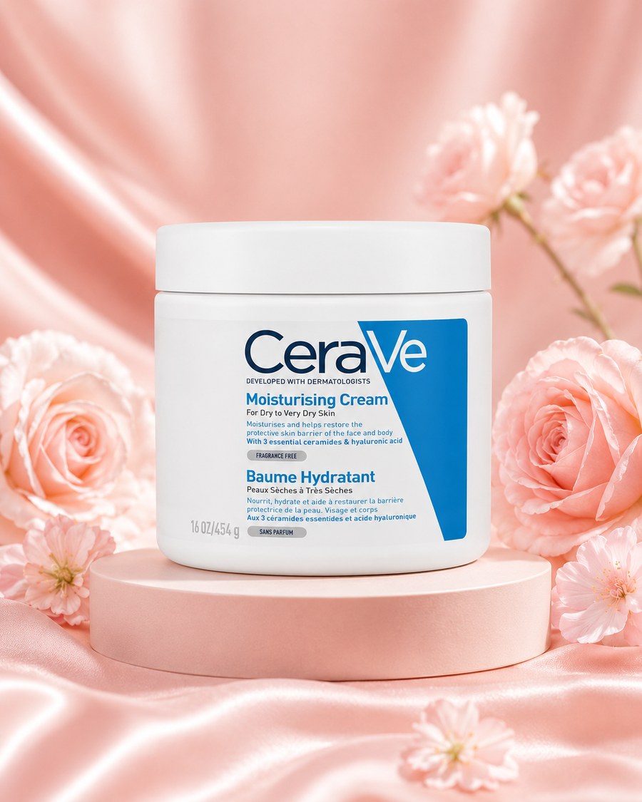 CeraVe Moisturising Cream skincare product image for dry skin, body care, face care and barrier-support routines