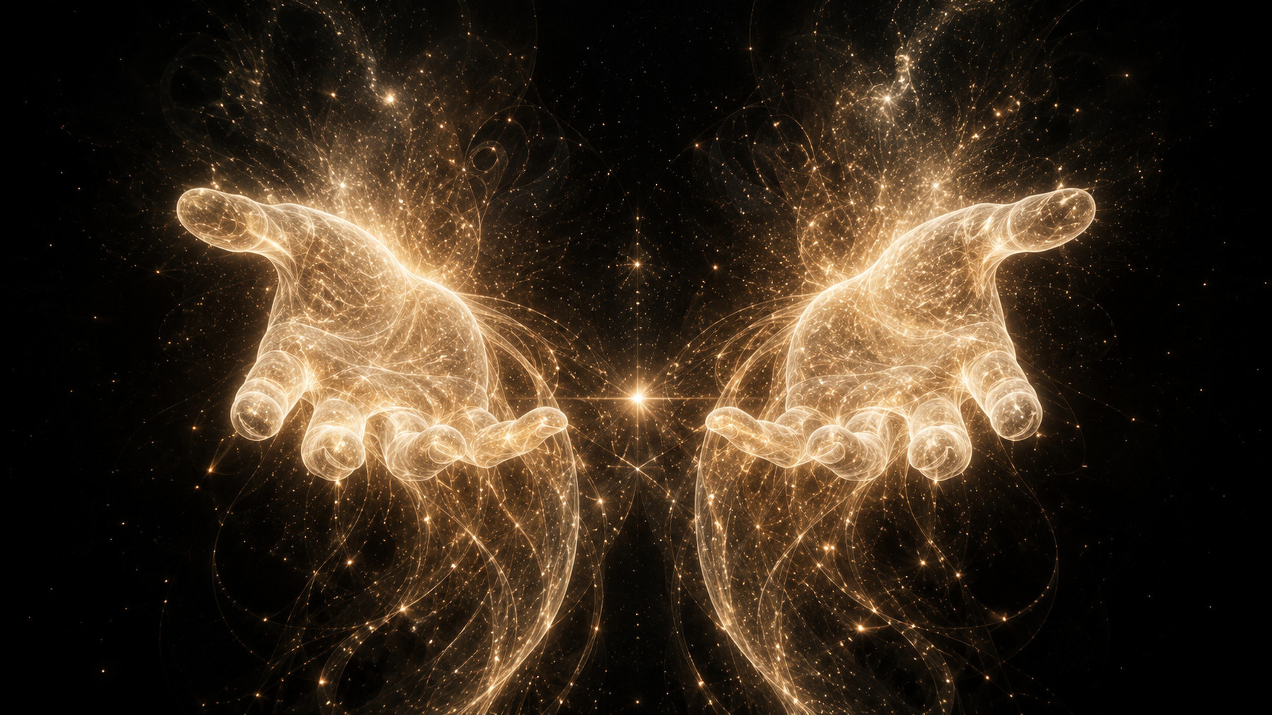 Golden spiritual energy and healing code light