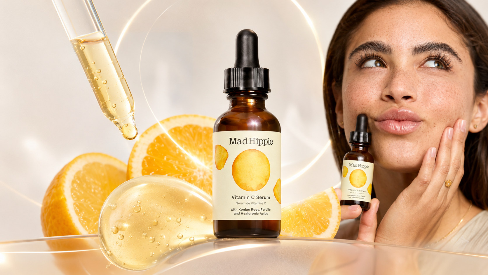 Futuristic product review image for Mad Hippie Vitamin C Serum