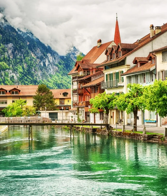 Interlaken Switzerland mountain and lake scenery