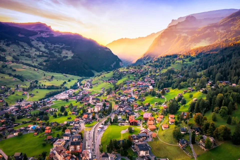 Grindelwald Switzerland mountain village scenery