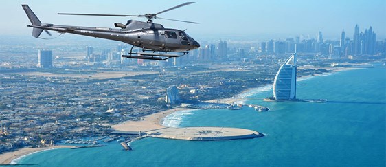 Helicopter ride in Dubai