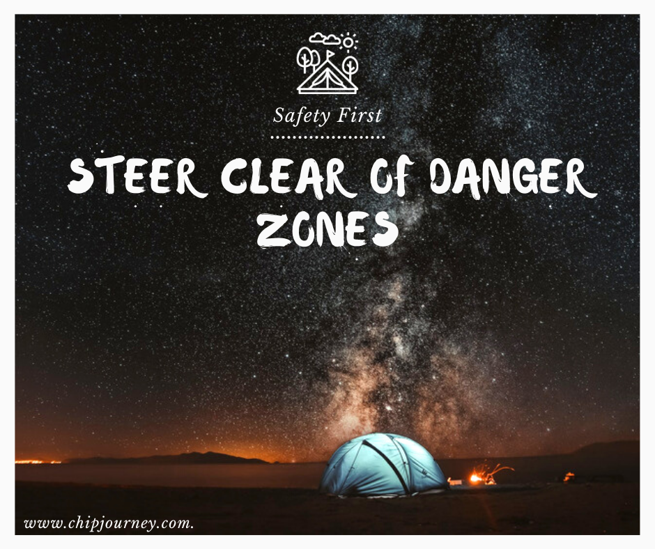 clear of danger camping sites