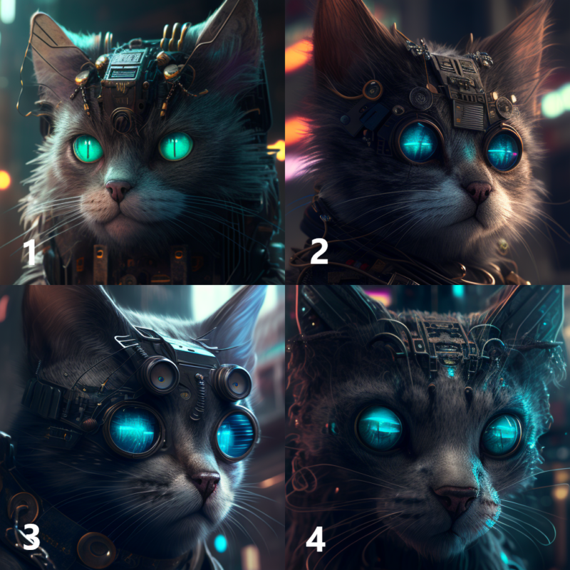 Cyberpunk Cat Art