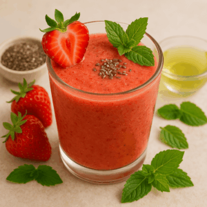 Strawberry Herb Refresh Smoothie