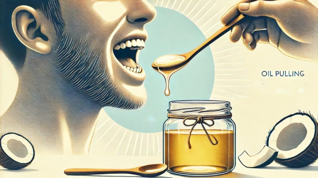 oil pulling helps clean your mouth and whiten your teeth