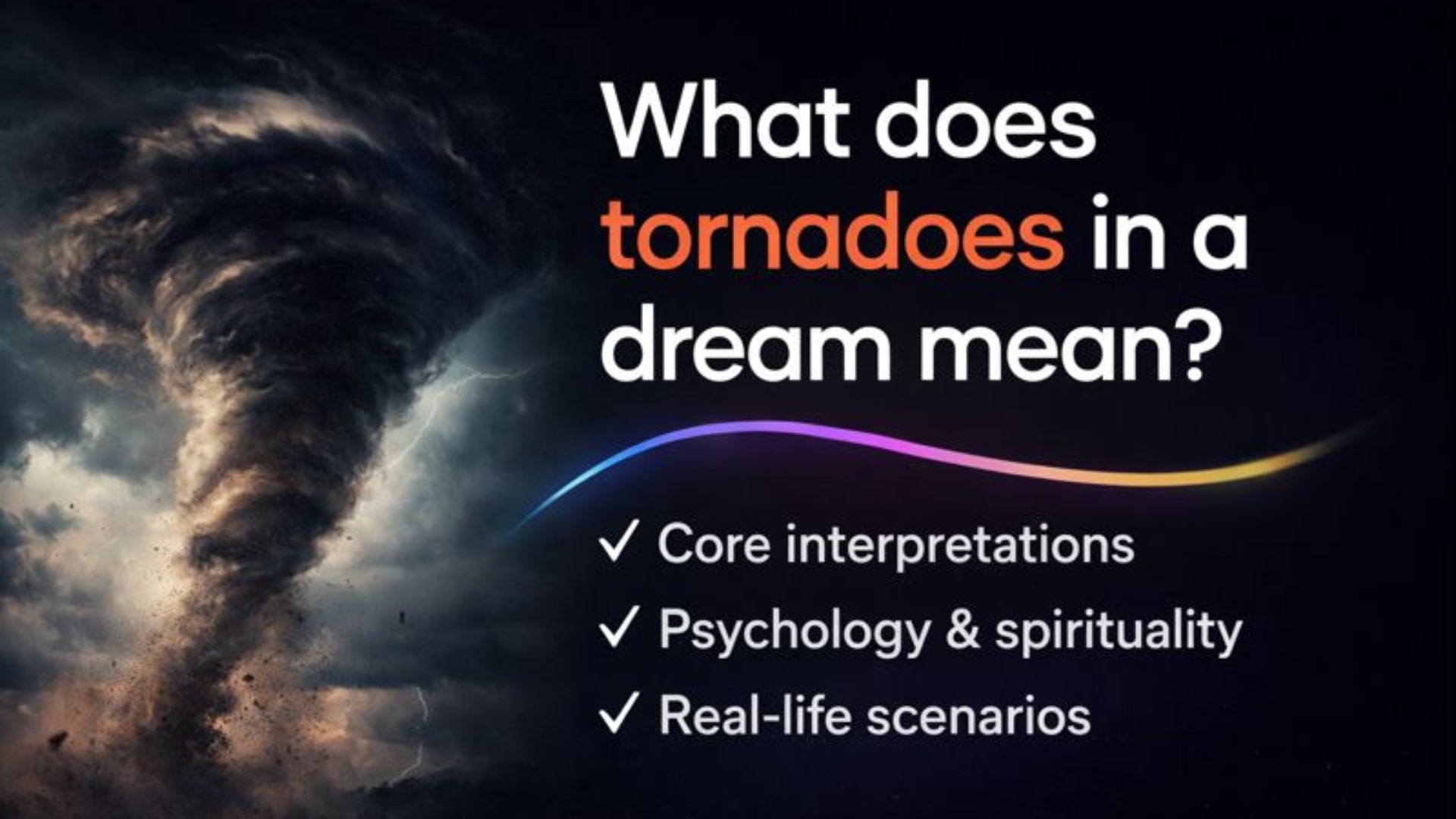 what does tornadoes in a dream mean